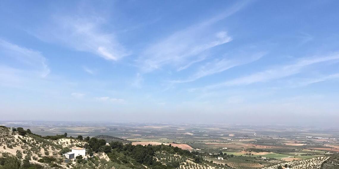 The beautiful view from the terrace of my house in Las Viñas (Osuna), had to sell the house last year, unfortunately.